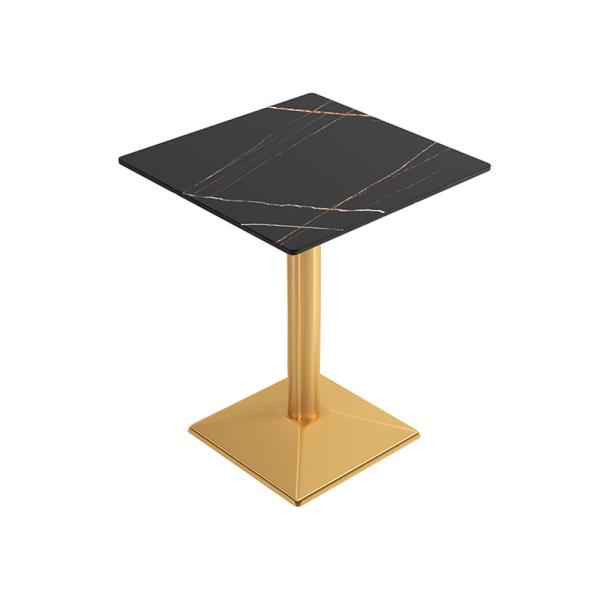360Home Gastronomiemöbel Esszimmertisch Esstisch Küchentisch für Esszimmer Wohnzimmer tisch Keramik schwarzgold2